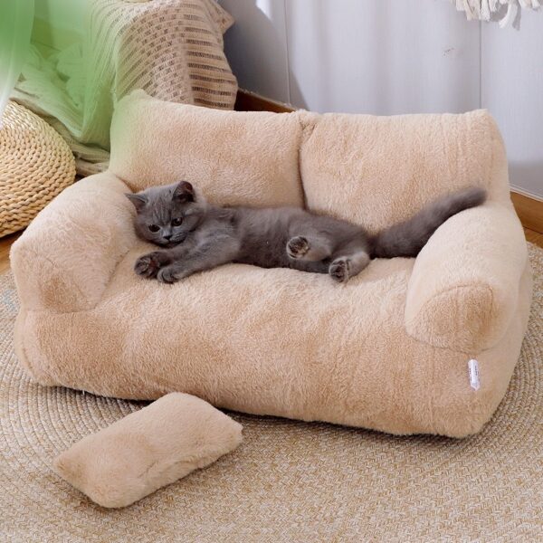 Luxury Cat Bed Sofa Winter Warm Cat Nest Pet Bed For Small Medium Dogs Cats Comfortable Plush Puppy Bed Pet Supplies - Image 2