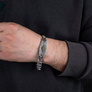 New Men's Baidu Power Style Personalized Retro Hip Hop Bracelet
