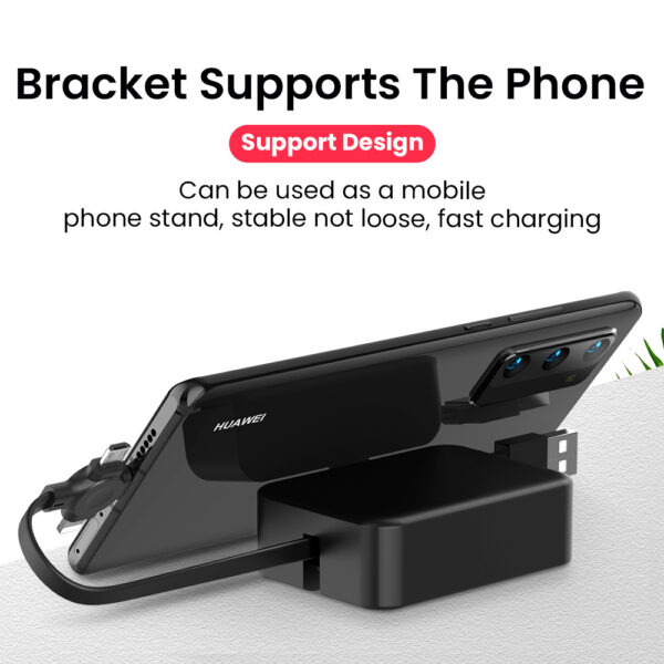4 In 1 Retractable USB Cable Creative Macaron Type C Micro Cable For I Phone With Phone Stand Charging Data Cable Line Storage Box - Image 4