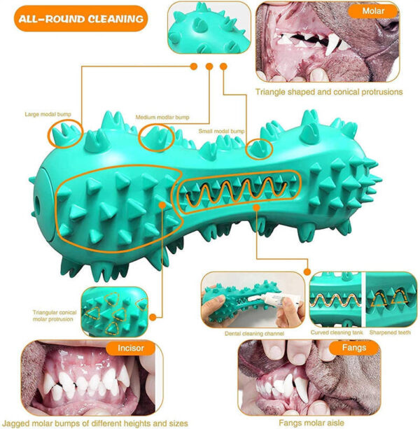 Pet Dog Cleaning Chew Toys For Aggressive Dogs Rubber Molar Stick Dog Oral Teeth - Image 5