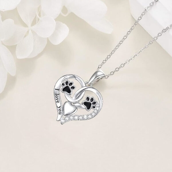 Cute Cartoon Paw Print Creative All Match Personality Pendant Necklace - Image 4