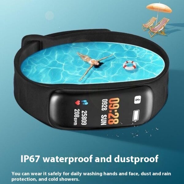 C1 Blood Pressure Heart Rate Waterproof Color Screen Bluetooth Pedometer Sports Watch - Image 4