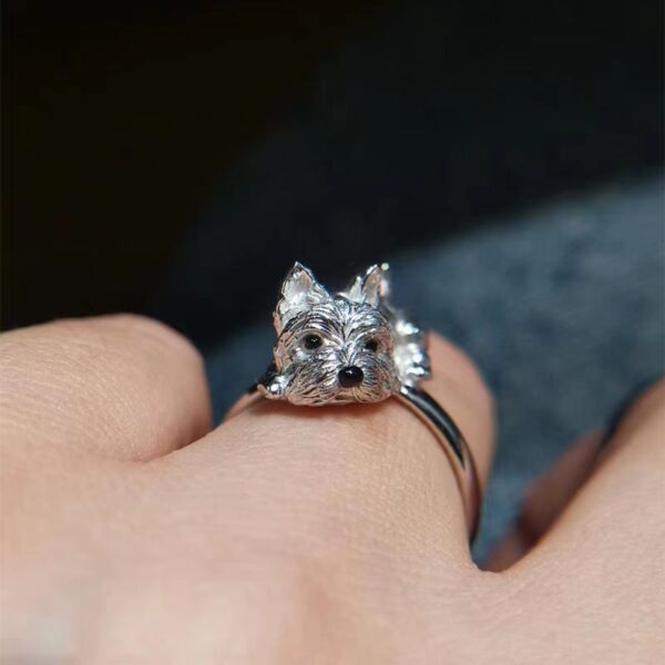 Female Creative Cartoon Puppy Ring - Image 3