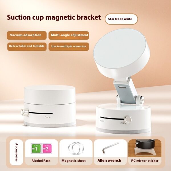 Foldable Magnetic Vacuum Car Phone Holder Foldable Suction Cup With Suction Cup Hands-Free Navigation For Smart Phone - Image 8
