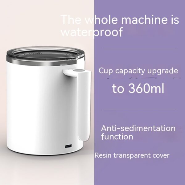 Portable Smart Magnetic Automatic Mixing Coffee Cup Rechargeable Rotating Home Office Travel Stirring Cup - Image 3