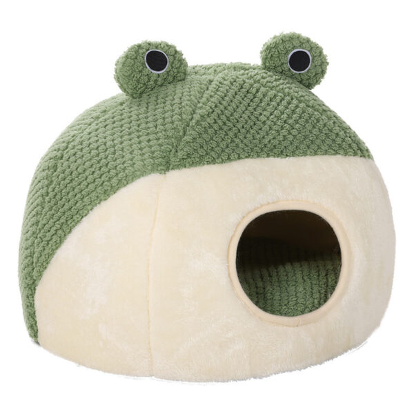 Pet Cat Dog Nest Little Frog Series Warm Plush Mat Autumn Winter Pet House Full Package Nest For Small Cats Dogs Within 5KG - Image 6