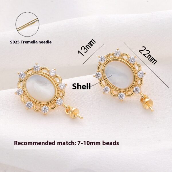 S925 Silver Pearl Stud Earrings - Image 6