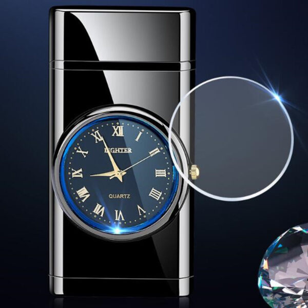 Personalized Creative Multifunctional Electronic Watch Cigarette Lighter-in-one Body Multi-purpose LED Flashing Lamp Gift Lighter - Image 3