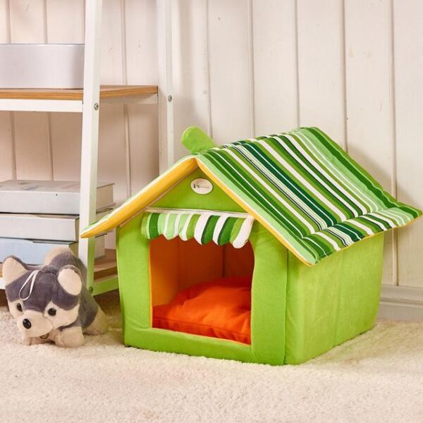New Fashion Striped Removable Cover Mat Dog House Dog Beds For Small Medium Dogs Pet Products House Pet Beds for Cat - Image 3
