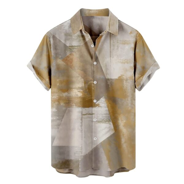 Men's Casual Fashion 3D Digital Printing Short Sleeve Shirt - Image 6