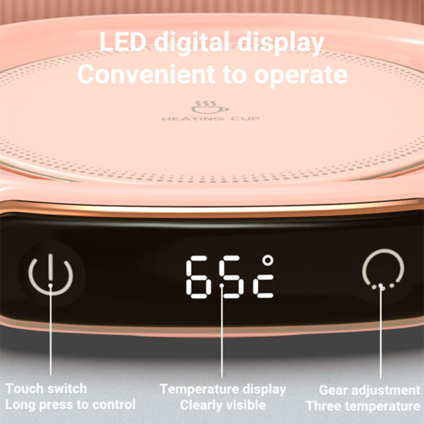 Coffee Mug Warmer Warm Coaster Smart Heating Cup Thermal Insulation Constant Temperature Coaster Heating Pad Desktop - Image 4