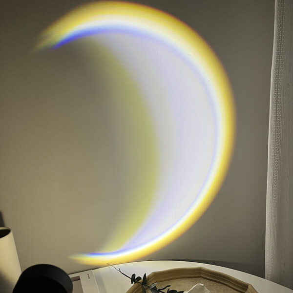 INS USB Moon Lamp LED Rainbow Neon Night Sunset Light Projector Photography Wall Atmosphere Lighting For Bedroom Home Decor - Image 5