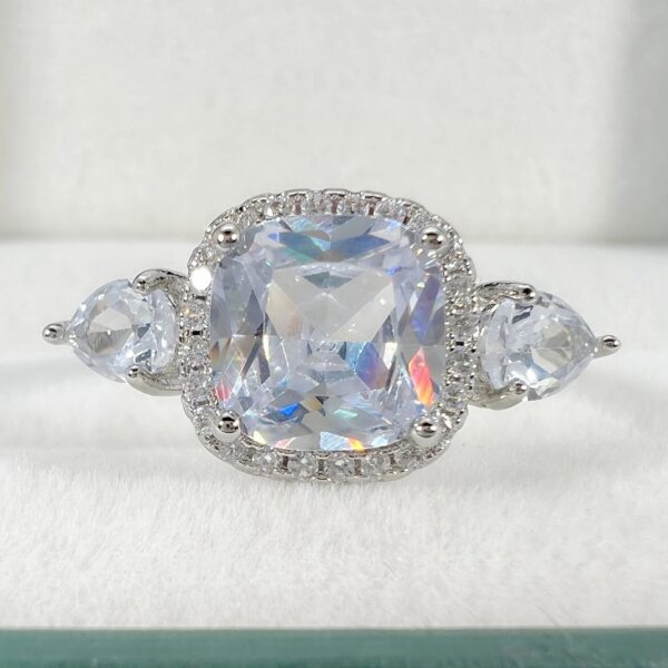 Square Diamond Color Crystal Ring - Image 2