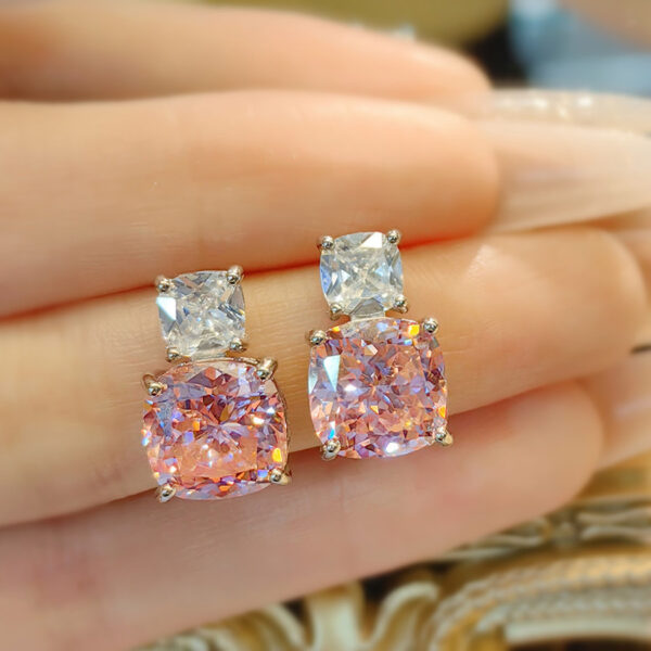 High Carbon Diamond Ice Flower Cut All-match Necklace - Image 4