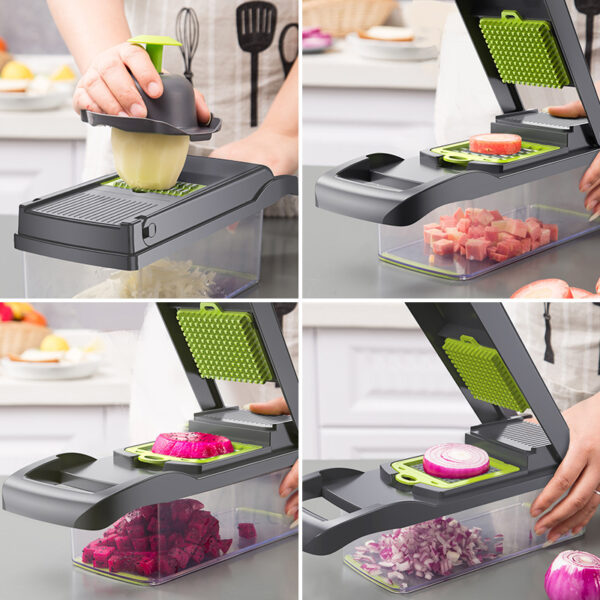 Multifunctional Vegetable Cutter Home Kitchen Slicing And Dicing Fruit Artifact - Image 2