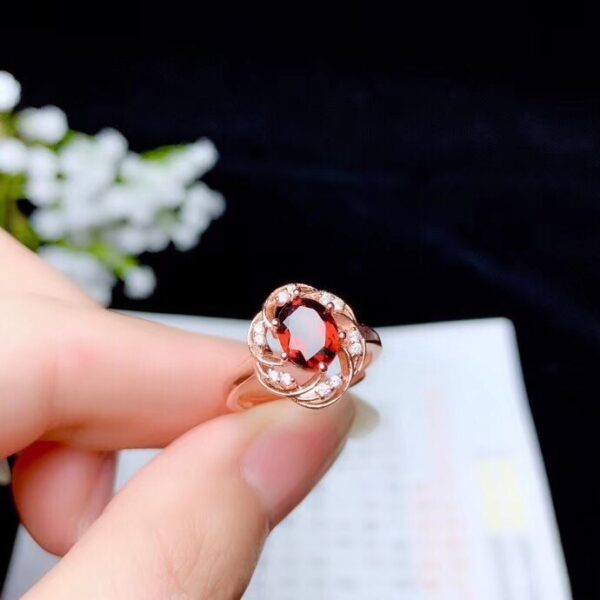 Ring Necklace Ear Stud Luxury Colored Gems Suit - Image 3