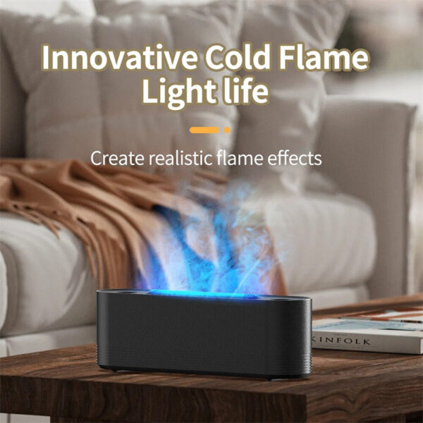 Flame Air Humidifier Ultrasonic 7 Colors Aroma Diffuser LED Cool Mist Maker Fogger Essential Oil Room Fragrance Office Home Decor - Image 3