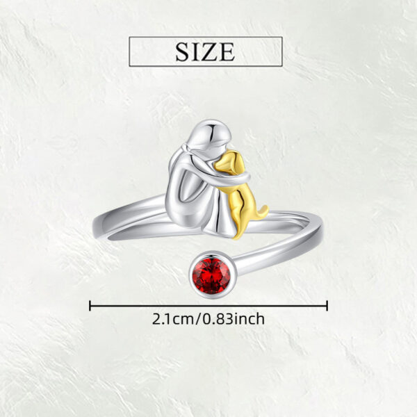 Girl And Dog Pet Ring Ring - Image 5