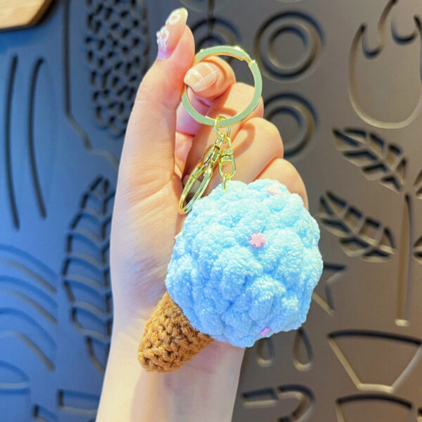 Original Plush Colorful Ice Cream Keychain - Image 7