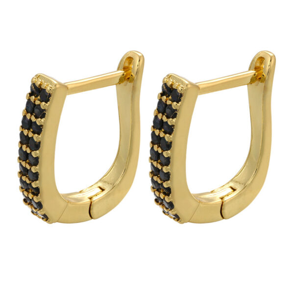 Micro-inlaid Colorful Crystals Ear Clip Horseshoe - Image 7