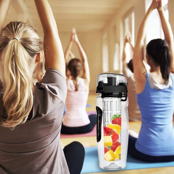 32Oz Fruit Infusing Infuser Water Bottle Water Fruit Bottle BPA Free Plastic Sport Fruit Infuser Water Bottles With Infuser Juice Shaker Drink Bottle Of Water - Image 4