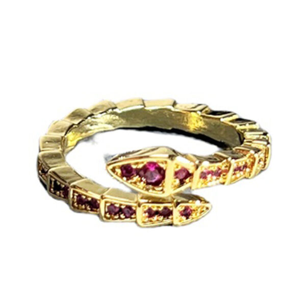 French Rose Zircon Light Luxury High-grade Ring - Image 5