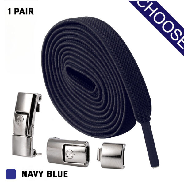 Press Lock Shoelaces Without Ties Elastic Laces Sneaker 8MM Widened Flat No Tie Shoe Laces Kids Shoelace For Shoes - Image 7