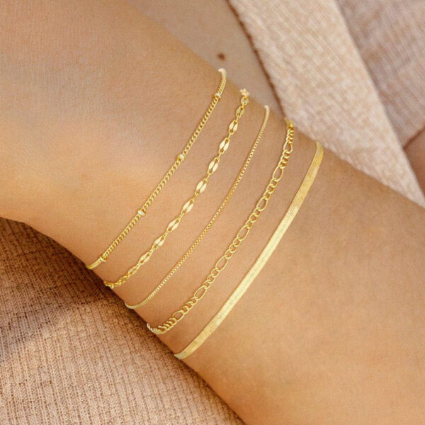 Fashion Multi-layer Metal Blade Chain Suit - Image 2