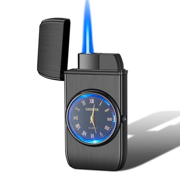 Personalized Creative Multifunctional Electronic Watch Cigarette Lighter-in-one Body Multi-purpose LED Flashing Lamp Gift Lighter - Image 6