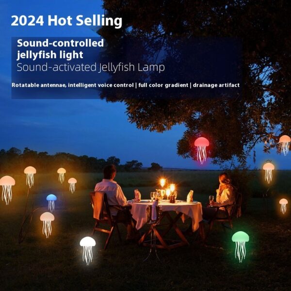 Jellyfish Mood Lamp LED Jellyfish Night Light Portable Jellyfish Lamp Jellyfish Decorations Smart Table Lamp For Bedside Desk - Image 3
