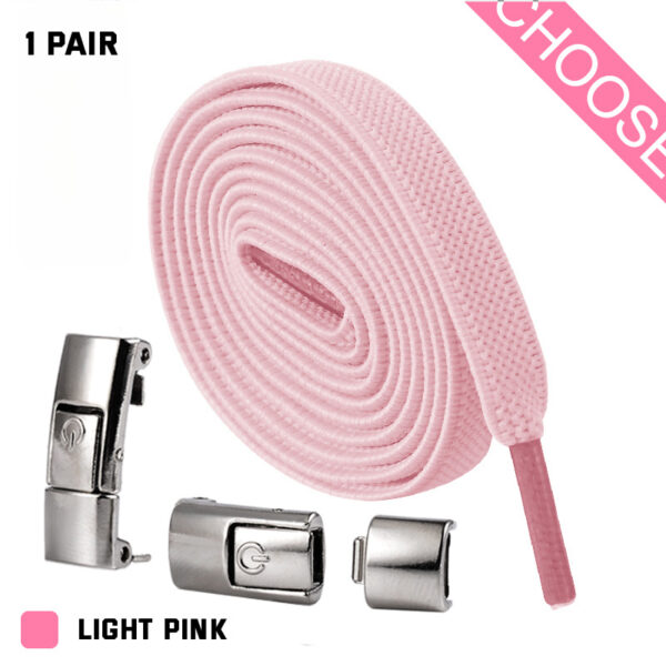 Press Lock Shoelaces Without Ties Elastic Laces Sneaker 8MM Widened Flat No Tie Shoe Laces Kids Shoelace For Shoes - Image 5
