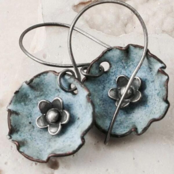 Artistic Retro Flower Long Earrings Women's Fashion