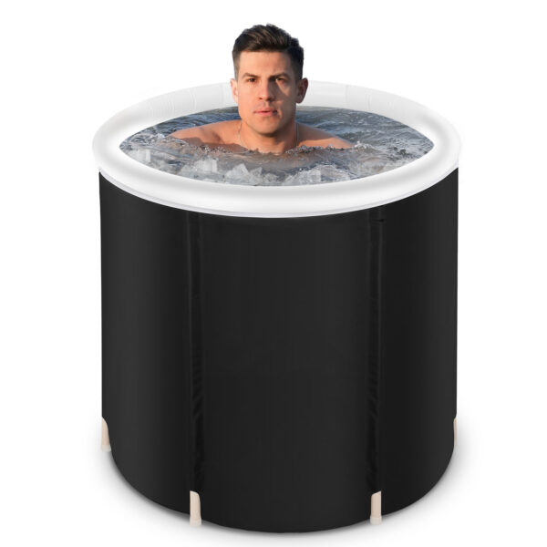 Recovery Ice Tub Foldable Bathtub Outdoor Portable Cold Water Therapy Tub Fitness Rehab Ice Tub For Athletes Long Lasting Insulated Ice Tub, Spa Soaking Bucket - Image 2