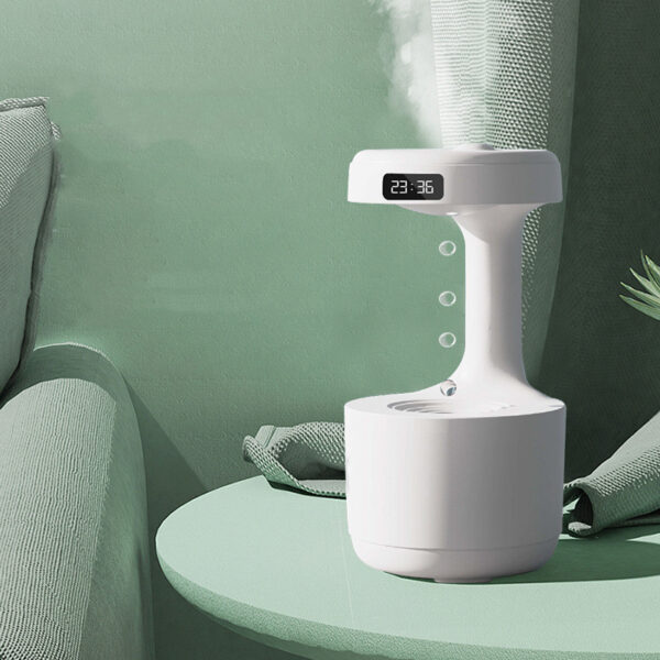 Bedroom Anti-Gravity Humidifier With Clock Water Drop Backflow Aroma Diffuser Large Capacity Office Bedroom Mute Heavy Fog Household Sprayer - Image 7