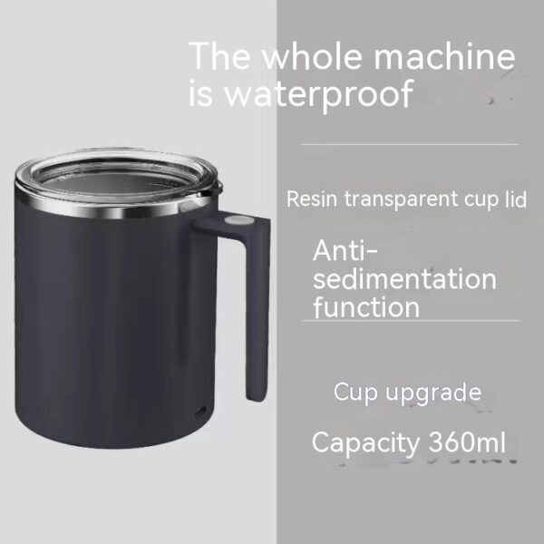 Portable Smart Magnetic Automatic Mixing Coffee Cup Rechargeable Rotating Home Office Travel Stirring Cup - Image 7