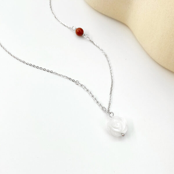 Women's S925 Sterling Silver Natural Shell Pendant Necklace - Image 5