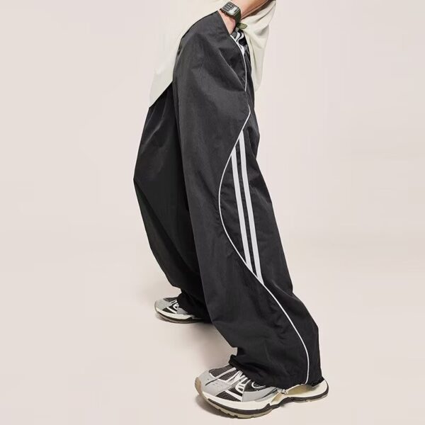 Spring And Summer Loose Thin Exercise Ankle-tied Tactical Pants Men's Striped Quick-drying Pants - Image 3