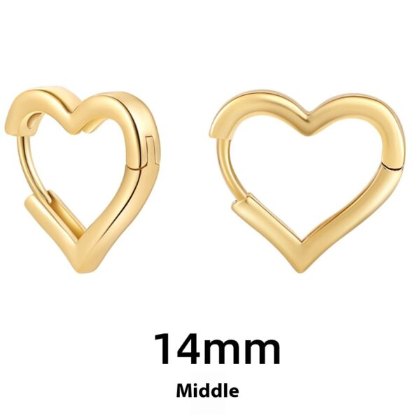 Women's Simple Hollow Pentagram Love Square Twist Earrings - Image 4
