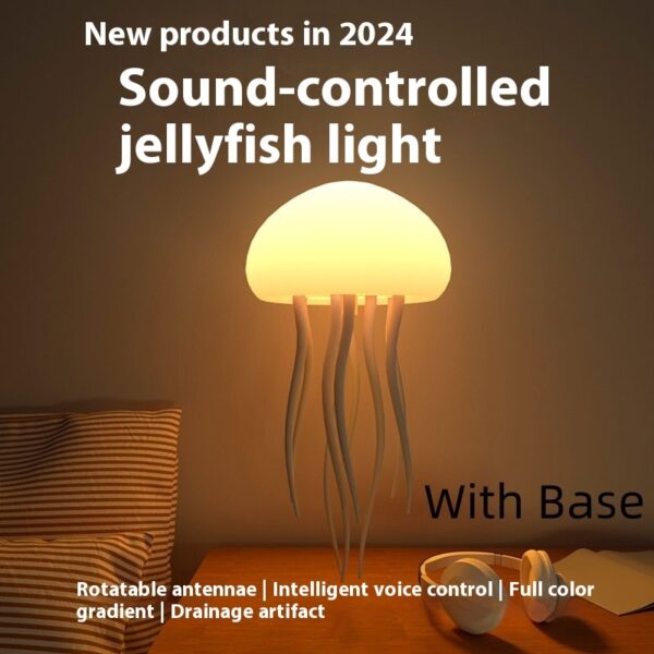 Jellyfish Mood Lamp LED Jellyfish Night Light Portable Jellyfish Lamp Jellyfish Decorations Smart Table Lamp For Bedside Desk - Image 6