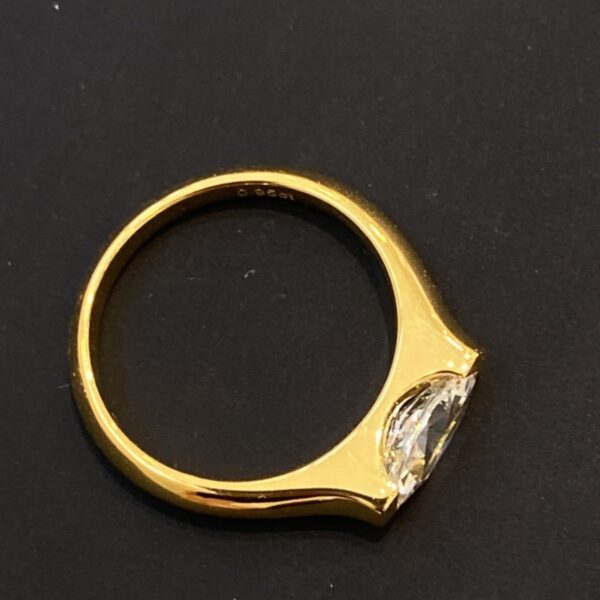 Design Couple New Simple Horse Eye Diamond Ring - Image 4