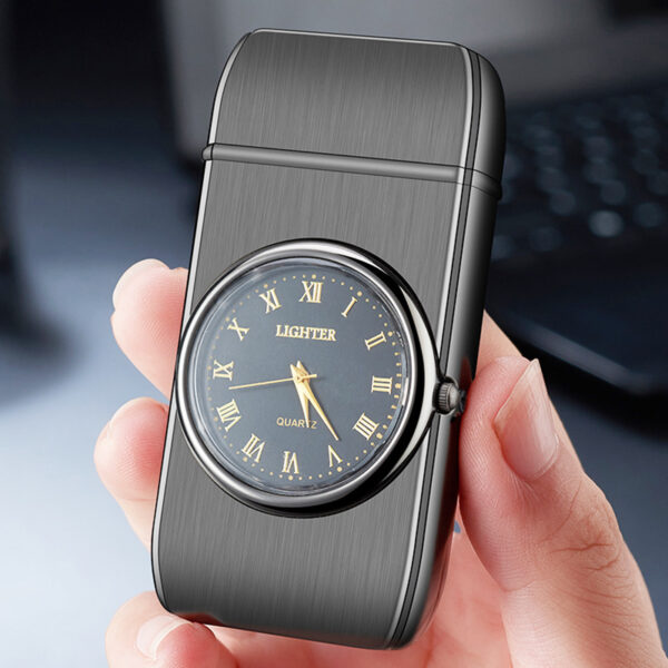 Personalized Creative Multifunctional Electronic Watch Cigarette Lighter-in-one Body Multi-purpose LED Flashing Lamp Gift Lighter - Image 4