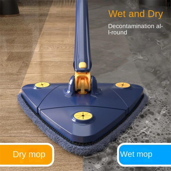 Extendable Triangle Mop 360 Rotatable Adjustable 110 Cm Cleaning Mop For Tub Tile Floor Wall Cleaning Mop Deep Cleaning Mop - Image 6