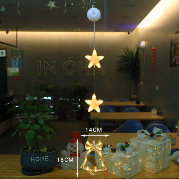 Christmas 3pcs LED Light Star Xmas Tree Hanging Sucker Lamp Window Ornaments Decoration For Home Xmas Navidad New Year Decor Christmas Decorations - Image 7