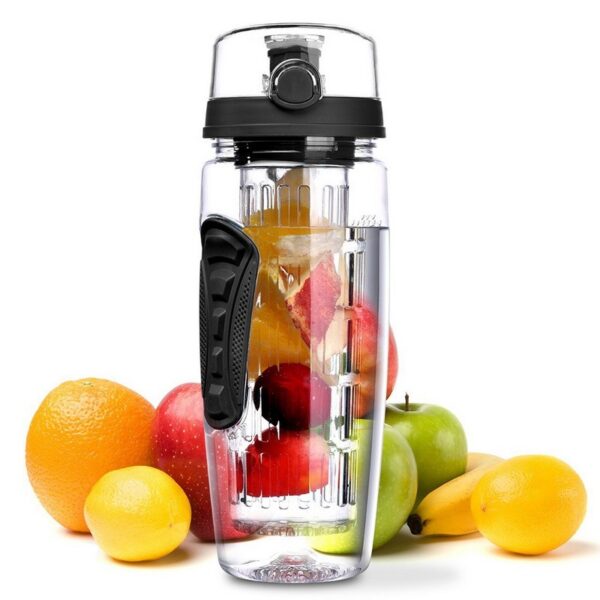 32Oz Fruit Infusing Infuser Water Bottle Water Fruit Bottle BPA Free Plastic Sport Fruit Infuser Water Bottles With Infuser Juice Shaker Drink Bottle Of Water - Image 2