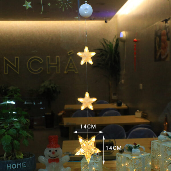 Christmas 3pcs LED Light Star Xmas Tree Hanging Sucker Lamp Window Ornaments Decoration For Home Xmas Navidad New Year Decor Christmas Decorations - Image 10