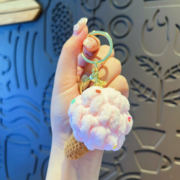 Original Plush Colorful Ice Cream Keychain - Image 6