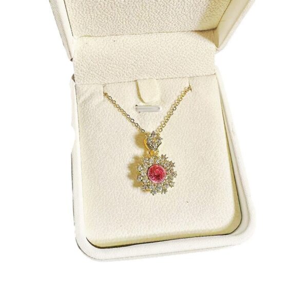 Women's Pomegranate Red Rings Pendants Earings Set - Image 6