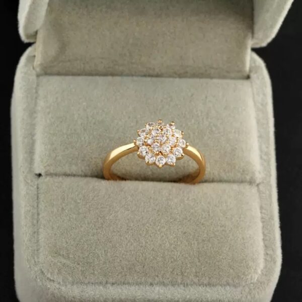 Simple Personality SUNFLOWER Zircon Ring For Women - Image 4