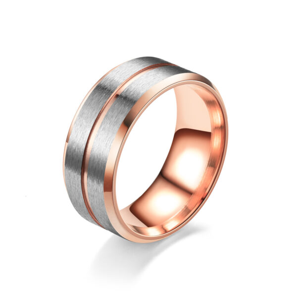 Creative And Minimalist Single Line Frosted Ring - Image 9