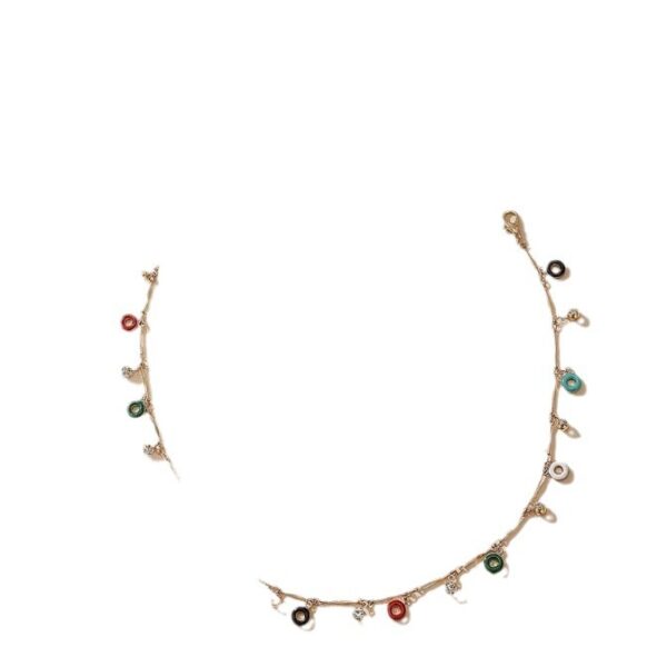 Colorful Oil Round Circle Tassel Single Layer Necklace - Image 5